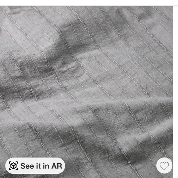 hearth and hand washed loop stripe grey queen or king  pillow sham - Picture 2 of 2